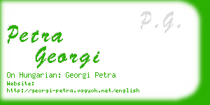 petra georgi business card